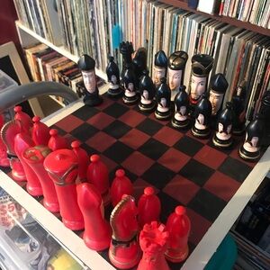 1960s Duncan Medieval chess set - one extra piece